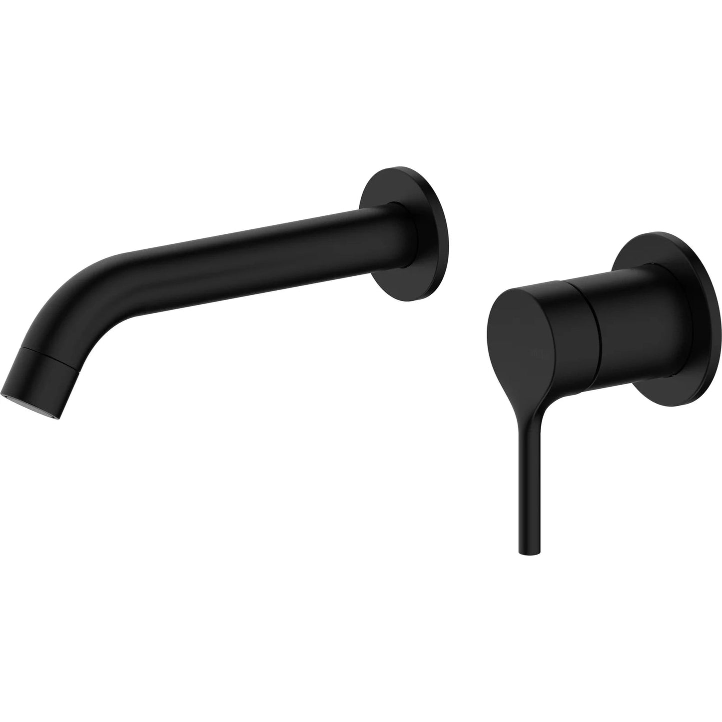 Grifo de lavabo empotrado a pared Stillo Hades acabado negro mate liso con caño de 176mm diseño minimalista moderno