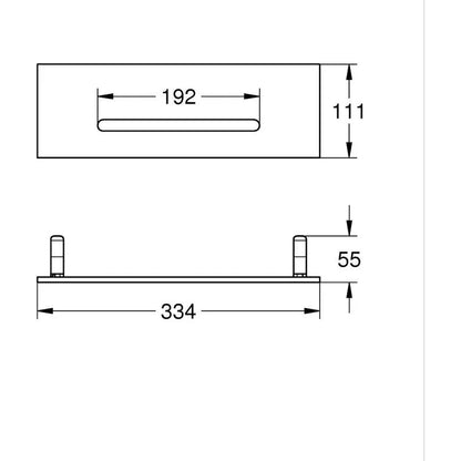 Rociador de ducha rectangular grohe rainshower aqua