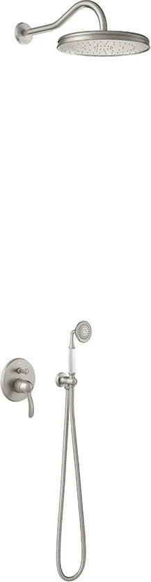Columna de grifería para baño/ducha empotrada monomando Tres Tres-Clasic Exclusive acero rociador mural 2 vías Ø310mm