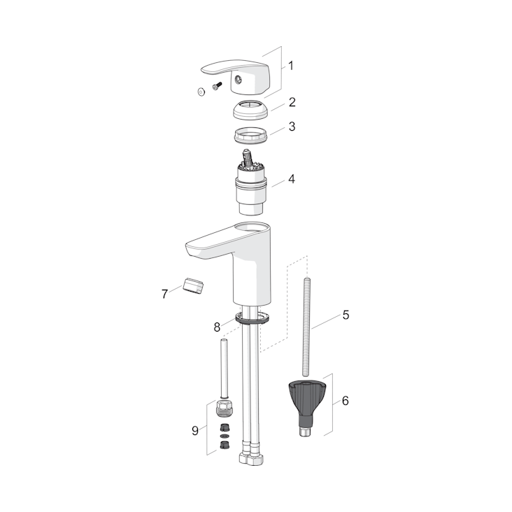 Grifo de Lavabo Oras Safira 1010F