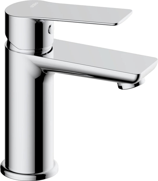 Grifo de lavabo bajo Stillo Cronos cromo con apertura en frío y aireador