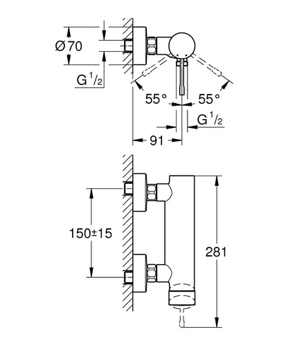 Ducha Grohe Essence Pro monomando maneta