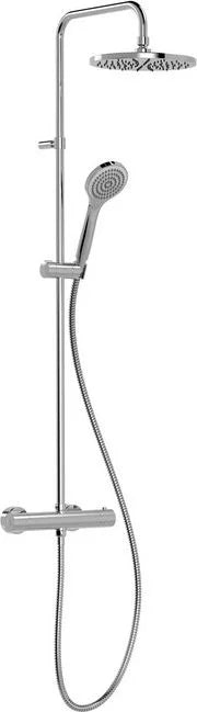 Columna de grifería para ducha termostático Tres Base-Tres Plus Basic cromo rociador mural 2 vías Ø250mm