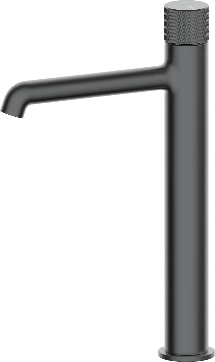 Grifo de lavabo extra alto Stillo Hades volante Cold Open gun metal con aireador