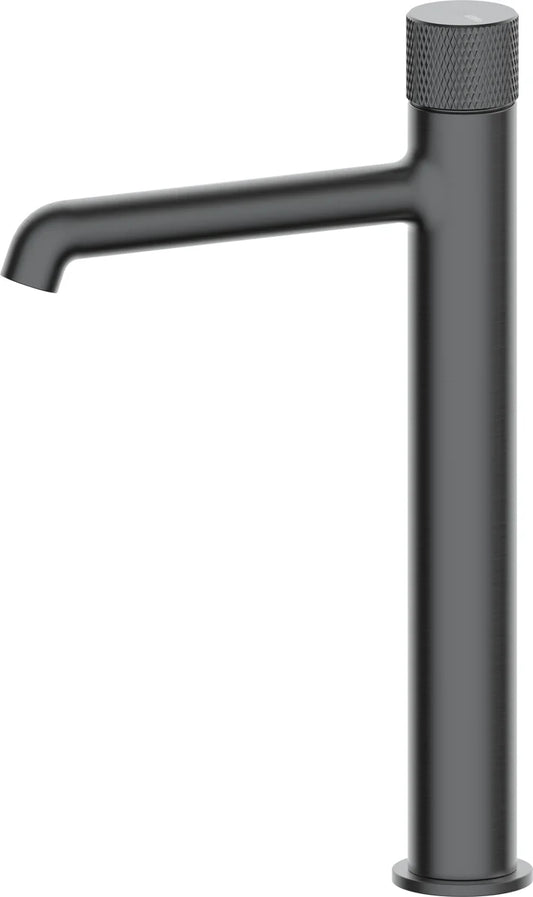 Grifo de lavabo extra alto Stillo Hades volante Cold Open gun metal con aireador