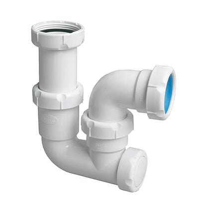 Sifón P/S horizontal Jimten lavabo/bidet 1/4" x 1/2" blanco Ø40mm S-156
