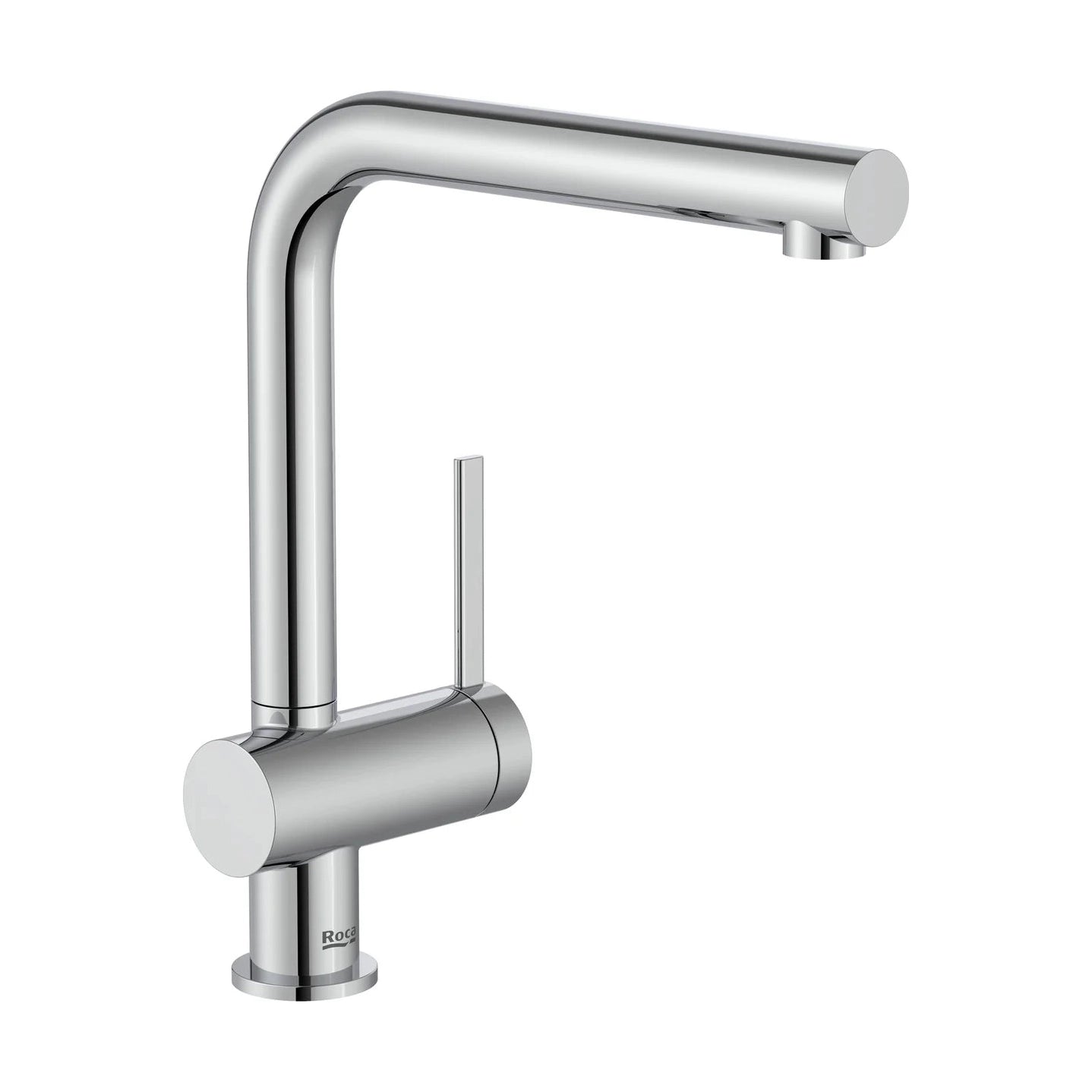 Grifo de cocina extra alto Roca Ona monomando con caño en forma de L acabado cromo