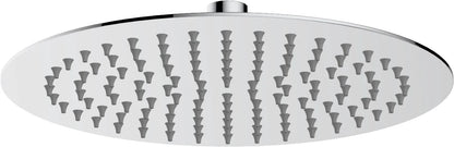Columna de grifería para ducha monomando Stillo Hades cromo rociador mural 2 vías Ø250mm maneral de 3 funciones con repisa