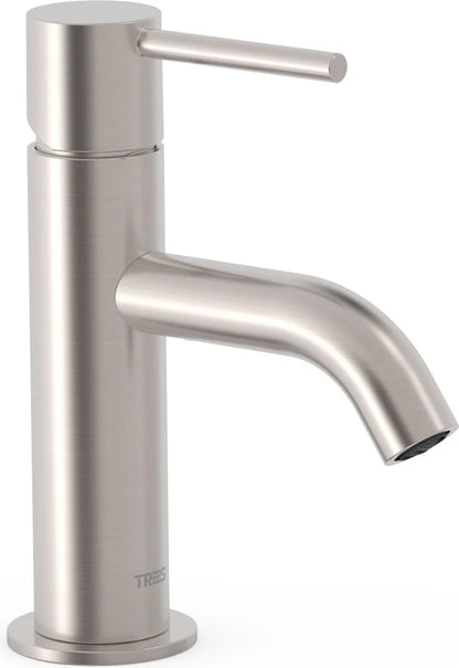 Grifería de lavabo baja Tres Study Exclusive acero con aireador