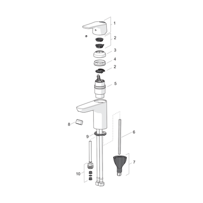 Oras Vega 1810FG basin tap - with eco button