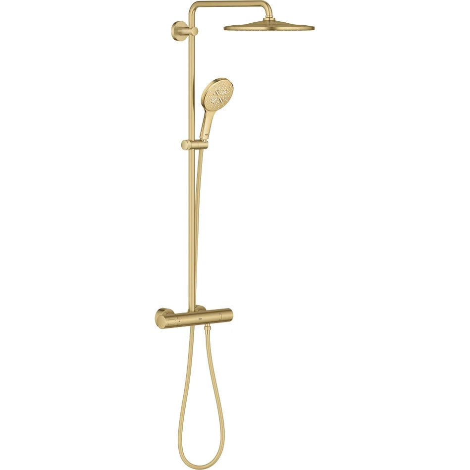 Columna de grifería para ducha termostático Grohe - Oro Cepillado