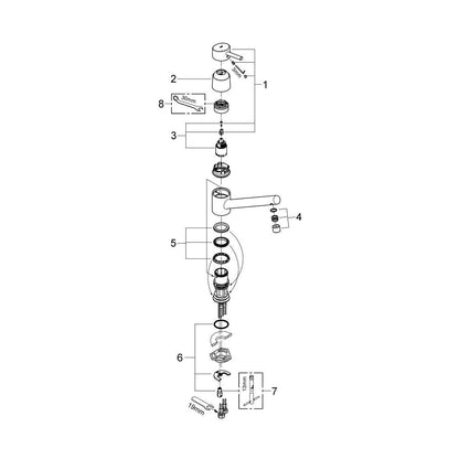 Grifo de cocina Grohe Concetto media monomando 1
