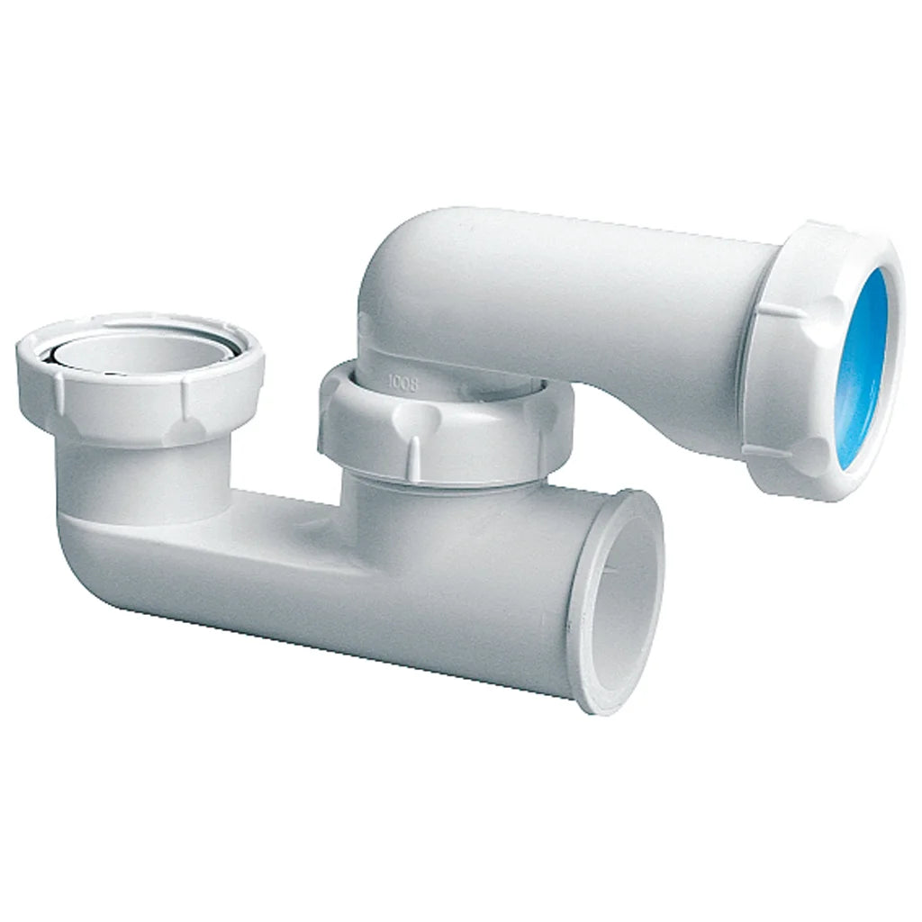 Sifón botella horizontal Jimten universal 1 1/2" blanco Ø40mm A-66