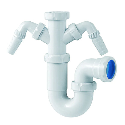 Sifón P vertical Jimten lavabo/bidet 1 1/2" blanco Ø40mm S-73