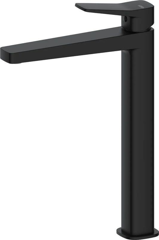 Grifo de lavabo extra alto Stillo Eros negro con aireador