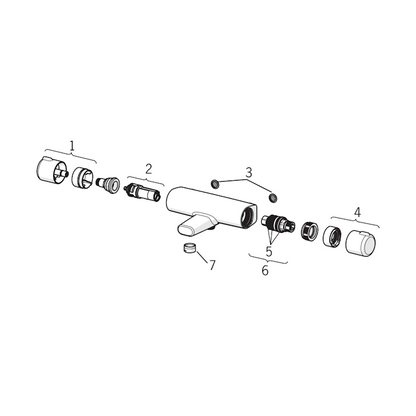 Termostaattihana Oras 7462G - 33 juoksuputkella mattamusta [6310876] |