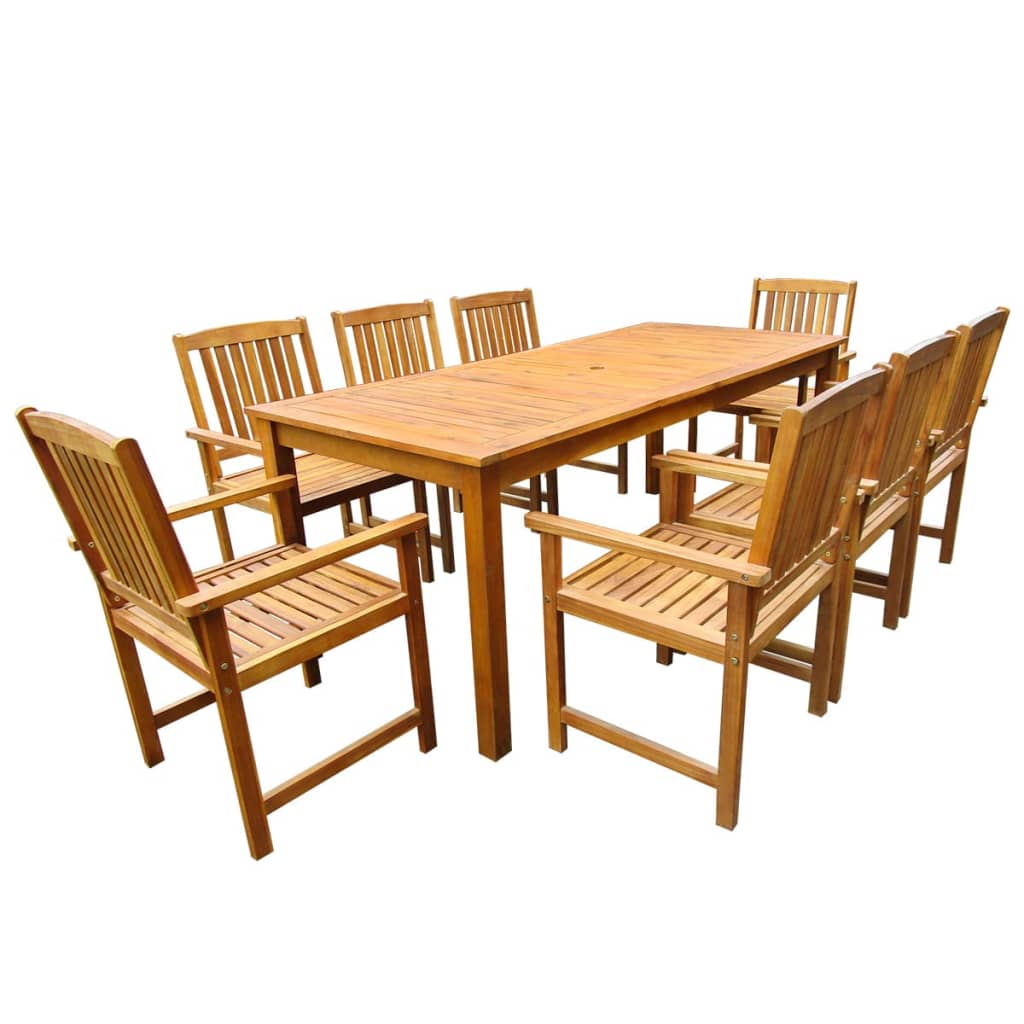 Set De Comedor De Jardín 5 Piezas Madera Maciza De Acacia