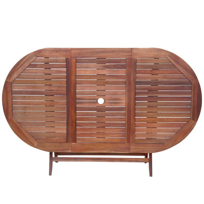 Set Comedor De Jardín 9 Pzas Y Cojines Madera Maciza De Acacia