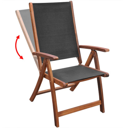 Set Comedor De Jardín 9 Pzas Y Cojines Madera Maciza De Acacia