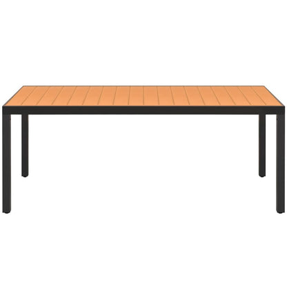 Mesa De Jardín De Aluminio Y Wpc 185X90X74 Cm