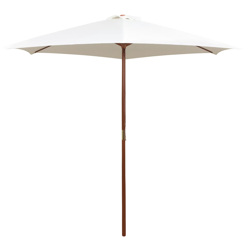 Sombrilla De Jardín Con Palo De Madera Gris Taupe 270 Cm