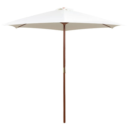 Sombrilla De Jardín Con Palo De Madera Gris Taupe 270 Cm