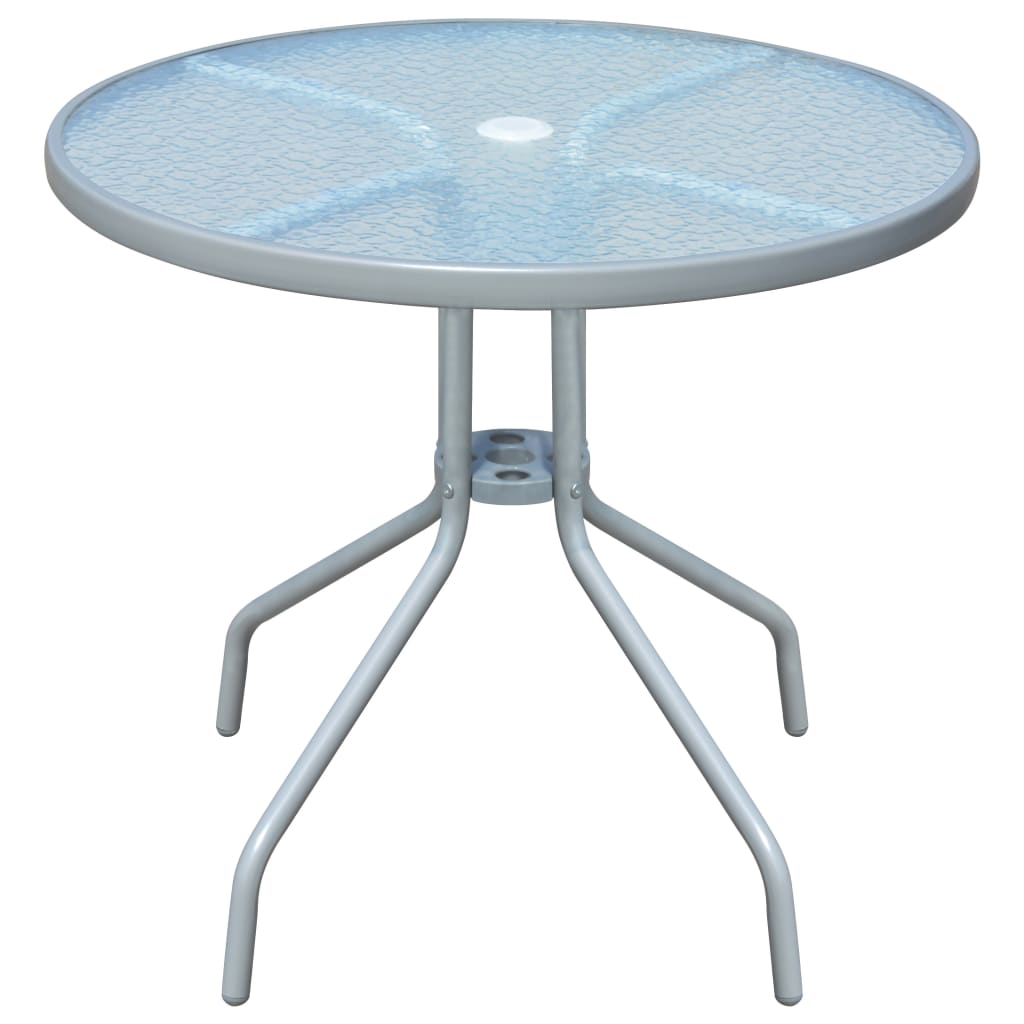 Mesa De Jardín Bistro De Acero Gris