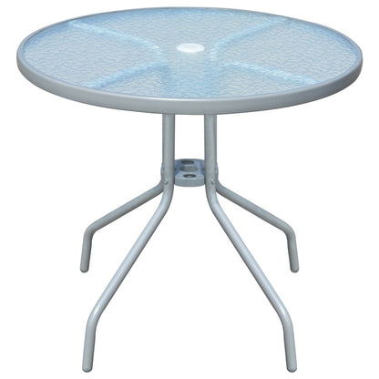 Mesa De Jardín Bistro De Acero Gris