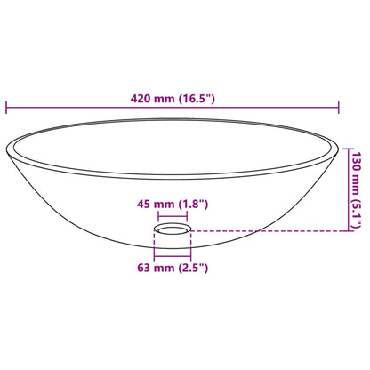 Lavabo De Vidrio Templado 42 Cm