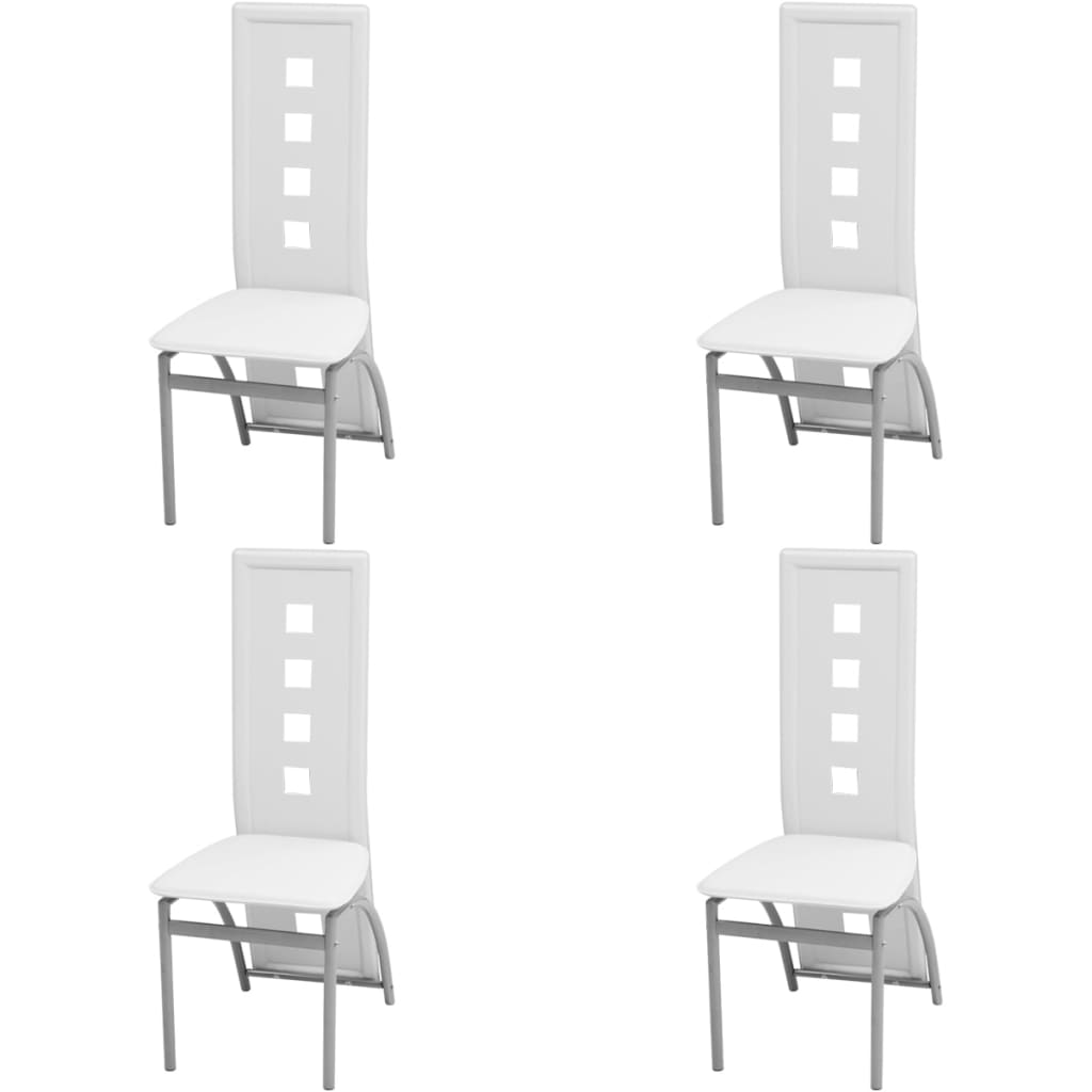 Sillas De Comedor 4 Unidades Cuero Sintético