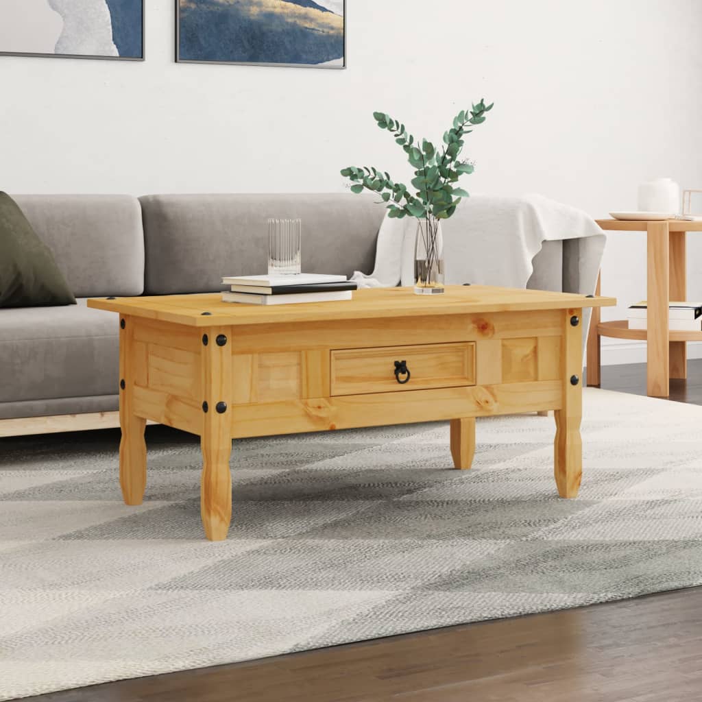 Mesa De Centro Corona Range Pino Mexicano 100X55X44 Cm