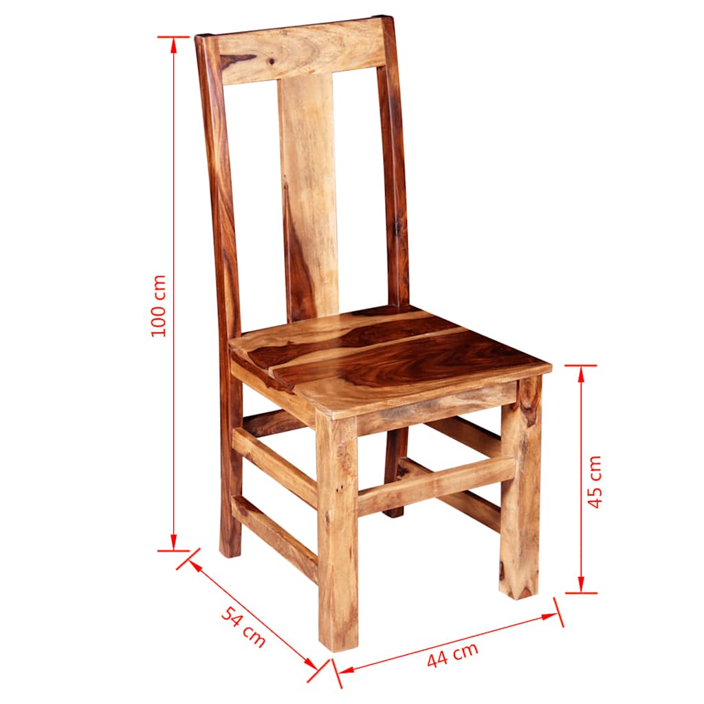 Sillas De Comedor 2 Uds Madera Maciza De Acacia
