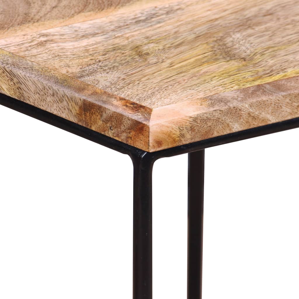 Mesa De Centro De Madera Maciza De Mango 56X48X40 Cm