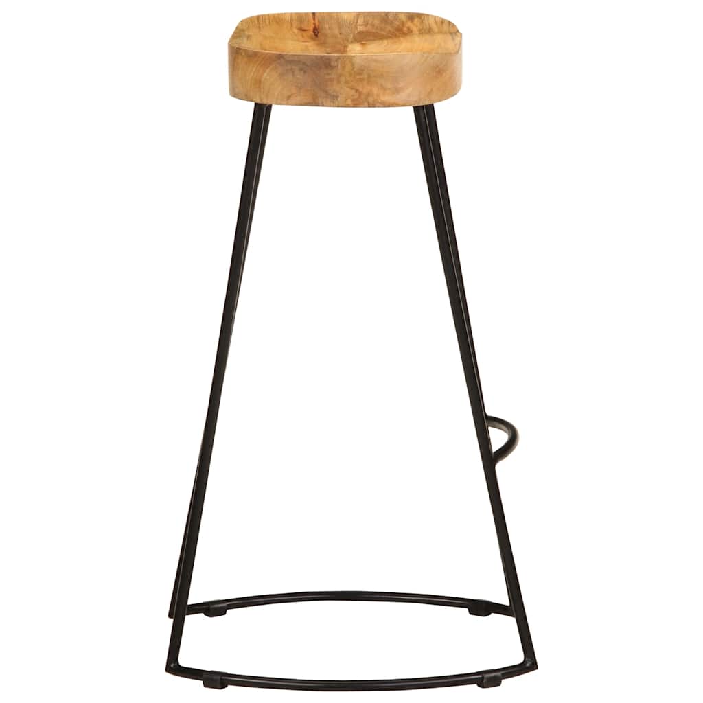 Taburetes De Barra De Cocina 2 Unidades Madera Maciza De Mango