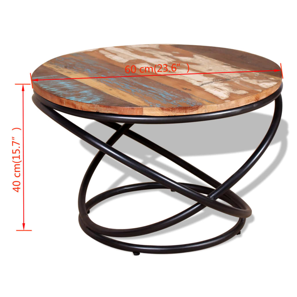 Mesa De Centro De Maciza Reciclada 60X