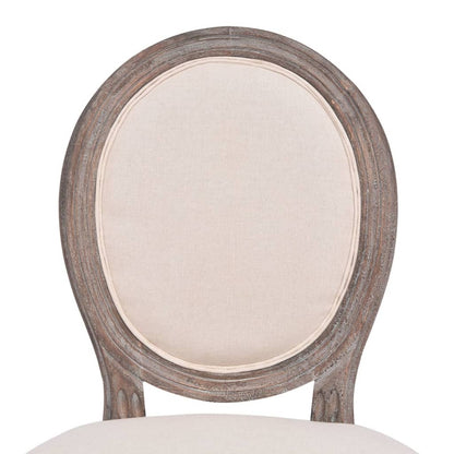 Sillas De Comedor 2 Unidades Tela Color Crema