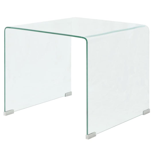 Mesa De Centro Vidrio Templado 49,5X50X45 Cm Claro