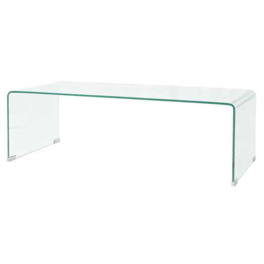 Mesa De Centro De Vidrio Templado Transparente 98X45X30 Cm