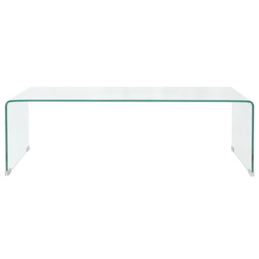 Mesa De Centro De Vidrio Templado Transparente 98X45X30 Cm