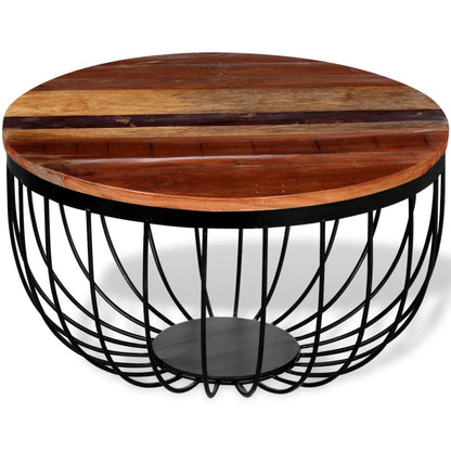 Mesa De Centro Madera Maciza Reciclada