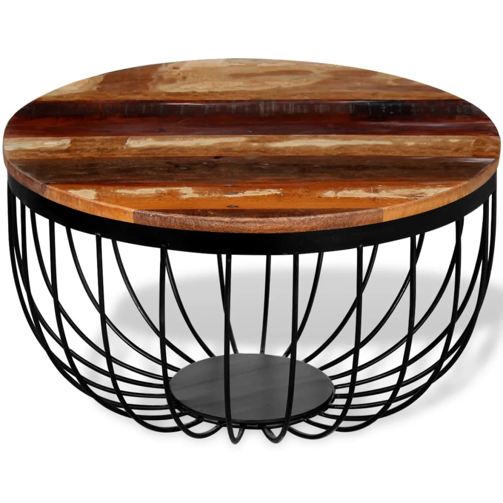Mesa De Centro Madera Maciza Reciclada