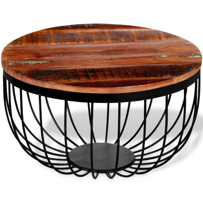 Mesa De Centro Madera Maciza Reciclada