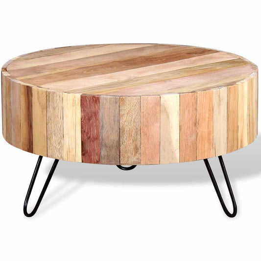 Mesa De Centro Madera Maciza Reciclada