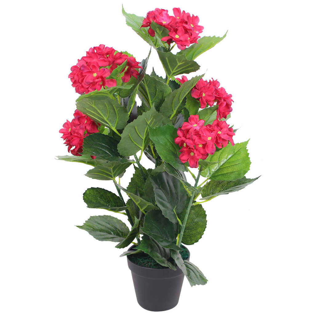 Planta De Anturio Artificial Con Maceta 45 Cm Roja Y Amarilla