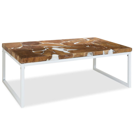 Mesa De Centro De Resina De Teca 110X60X40 Cm