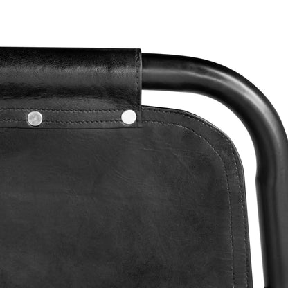 Sillas De Comedor 6 Unidades Cuero Auténtico Negro