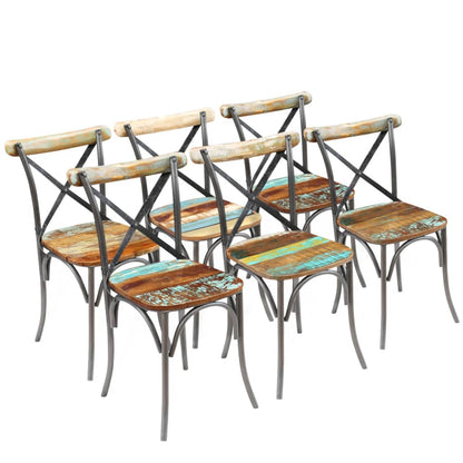 Sillas Con Respaldo Cruzado 4 Uds Madera Maciza De Mango Blanco