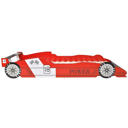 Cama Con Forma De Coche De Carreras Para Niños Roja 90X200 Cm