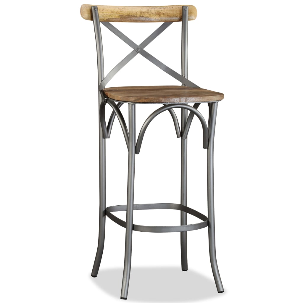 Taburete De Cocina De Madera Maciza De Mango