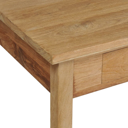 Mesa De Centro Madera De Teca Maciza 100X60X35 Cm